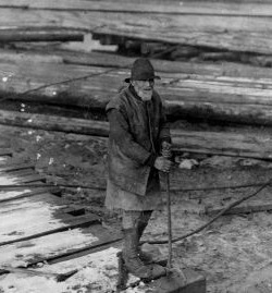 Man working on the Timber Ponds