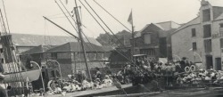 Tippers leaving the quay